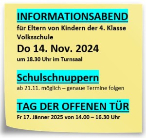 Informationsveranstaltungen