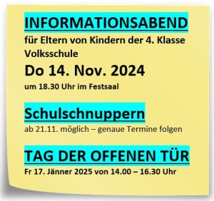 Informationsveranstaltungen